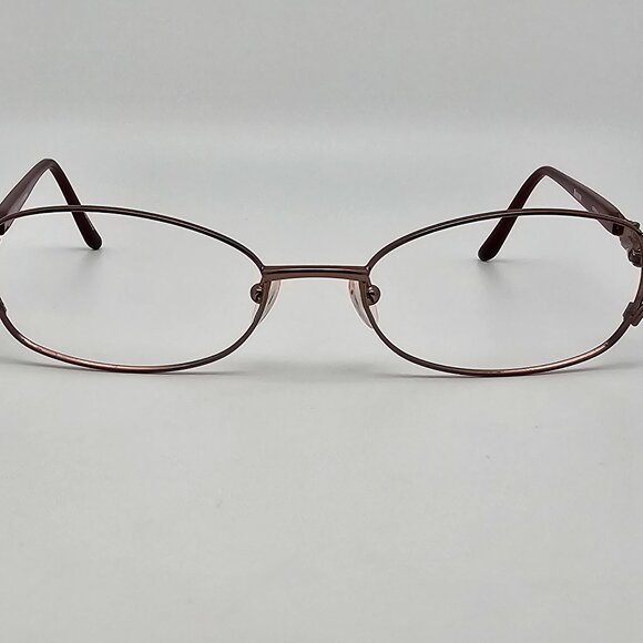 Bulova Manila Light Brown Maroon Eyeglasses Frame w/ Case 53-17-135 main image 16